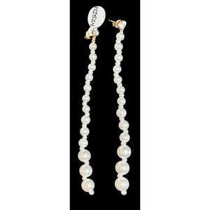 Shashi Swarovski Pearl Earring with CZ Post New